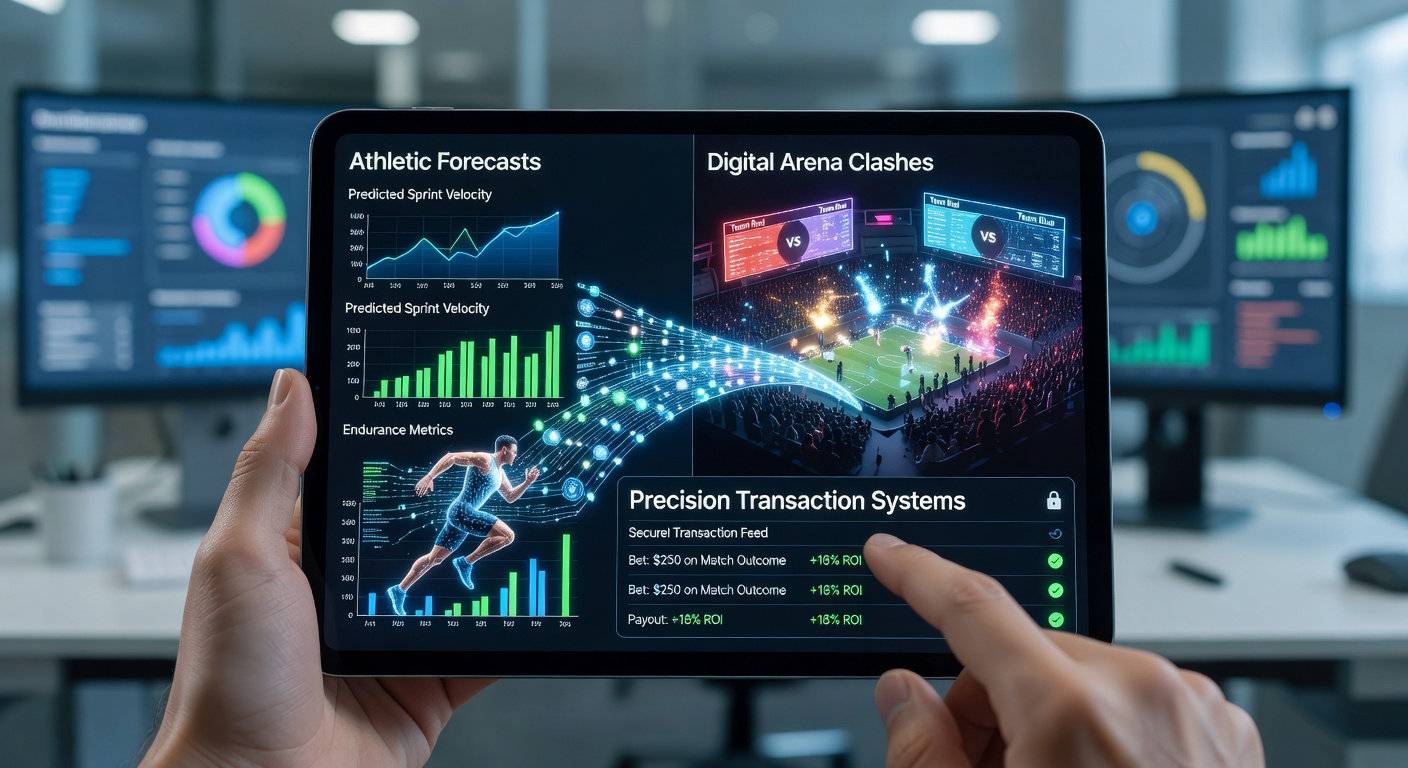 Mobile interface displaying integrated sports forecasts and esports transaction systems