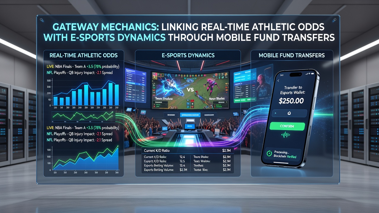 Close-up of secure mobile fund transfer screen linking sports betting wallet to e-sports odds dashboard