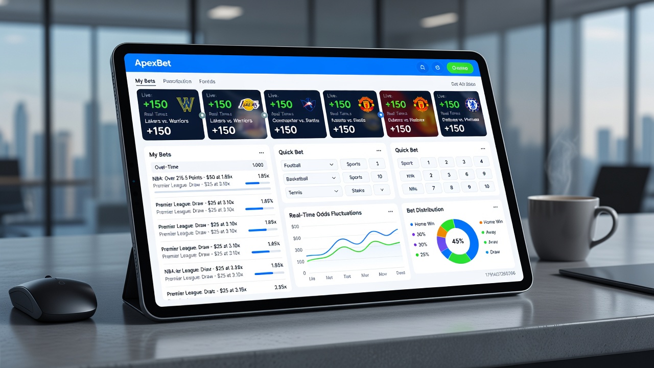 Close-up view of a sports betting app displaying live odds for football and basketball events