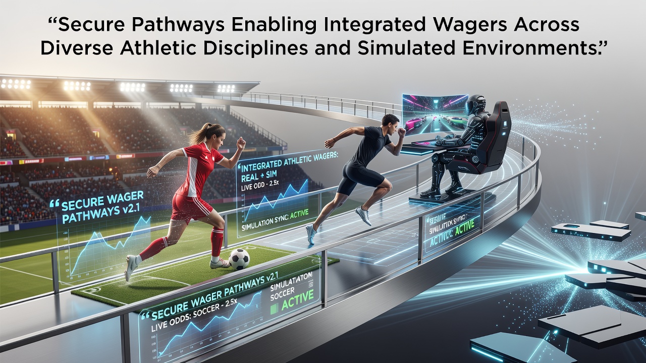 Secure transaction pathways connecting athletic events and virtual simulations on mobile platforms